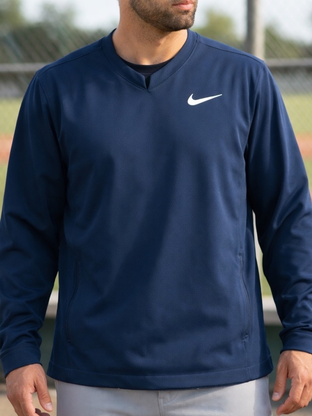 Nike Dri Fit Baseball Dugout Pullover Jacket Mens Small
